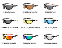 Polarized Sunglasses Men Square Sports Sun Glasses for Men Driving Fishing Black Frame Goggle UV400