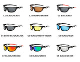 Polarized Sunglasses Men Square Sports Sun Glasses for Men Driving Fishing Black Frame Goggle UV400