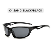 Polarized Sunglasses Men Square Sports Sun Glasses for Men Driving Fishing Black Frame Goggle UV400