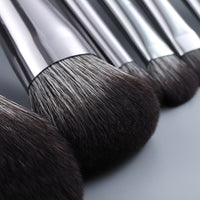 8pcs Silver Metal Makeup Brushes Blusher Eyeshadow Eyebrow Lip Powder Foundation Brush Kit Cosmetics Brochas Maquillaje Set