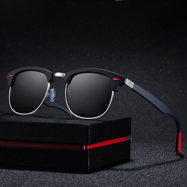 Classic Retro Rivet Polarized Sunglasses Men Women Tr90 Legs Lighter Design Female Male Sun Glasses