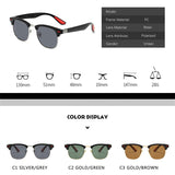 Classic Retro Rivet Polarized Sunglasses Men Women Tr90 Legs Lighter Design Female Male Sun Glasses
