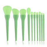 10pcs Candy Colors Makeup Brushes Set Professional Eyeshadow Eyebrow Foundation Powder Blush Blending Brushes Cosmetic Tool