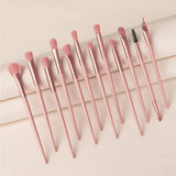 12pcs Professional Eye Makeup Brush Set Eye Shadow Eyeliner Eyelash Eyebrow Mascara Edge Control Brushes Set Beauty Tool Kit