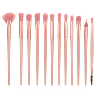 12pcs Professional Eye Makeup Brush Set Eye Shadow Eyeliner Eyelash Eyebrow Mascara Edge Control Brushes Set Beauty Tool Kit