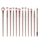 12pcs Professional Eye Makeup Brush Set Eye Shadow Eyeliner Eyelash Eyebrow Mascara Edge Control Brushes Set Beauty Tool Kit