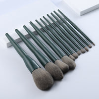 11Pcs Green Makeup Brushes Cosmetic Beauty Eye Shadow Eyebrow Foundation Powder Brush for Make Up Tool Brocha Maquillaje Set