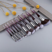 10Pcs Bling Crystal Makeup Brushes Set Cosmetic Powder Foundation Blush Blending Eyeshadow Brush Local Warehouse Fast Ship