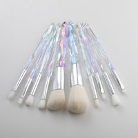 10Pcs Bling Crystal Makeup Brushes Set Cosmetic Powder Foundation Blush Blending Eyeshadow Brush Local Warehouse Fast Ship