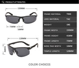 Driving Polaroid Sun Glasses Aluminum Frame Sports Sunglasses Men Polarized Driver Retro UV400 Anti-Glare Goggles