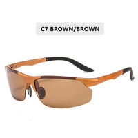 Driving Polaroid Sun Glasses Aluminum Frame Sports Sunglasses Men Polarized Driver Retro UV400 Anti-Glare Goggles