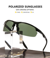 Driving Polaroid Sun Glasses Aluminum Frame Sports Sunglasses Men Polarized Driver Retro UV400 Anti-Glare Goggles