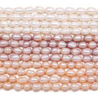 Natural Freshwater Pearl Beads High Quality 34cm Rice Shape Punch Loose Beads for DIY Elegant Necklace Bracelet Jewelry Making