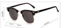 Half Metal Sunglasses Men/Women Retro Rivet Lens Classic Sun Glasses Female Oculos UV400