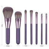 7pcs Wood Handle Kabuki Makeup Brushes Set Eyeshadow Eyebrow Powder Foundation Make Up Brush Kit Cosmetic Brochas Maquillaje