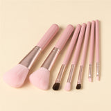 7pcs Wood Handle Kabuki Makeup Brushes Set Eyeshadow Eyebrow Powder Foundation Make Up Brush Kit Cosmetic Brochas Maquillaje