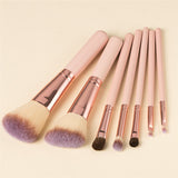 7pcs Wood Handle Kabuki Makeup Brushes Set Eyeshadow Eyebrow Powder Foundation Make Up Brush Kit Cosmetic Brochas Maquillaje