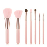 7pcs Wood Handle Kabuki Makeup Brushes Set Eyeshadow Eyebrow Powder Foundation Make Up Brush Kit Cosmetic Brochas Maquillaje