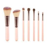 7pcs Wood Handle Kabuki Makeup Brushes Set Eyeshadow Eyebrow Powder Foundation Make Up Brush Kit Cosmetic Brochas Maquillaje