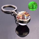 Luminous Glass Ball Keychain 12 Constellation Key Chain Handmade Keychains Keychain for Women Party Vacation Gifts Jewellery