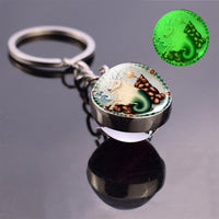 Luminous Glass Ball Keychain 12 Constellation Key Chain Handmade Keychains Keychain for Women Party Vacation Gifts Jewellery