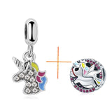 2pcs/Lot The Little Mermaid Princess and Minnie Beads Fit Brand Charms Bracelet Necklace For Woman Jewelry Making Accessories