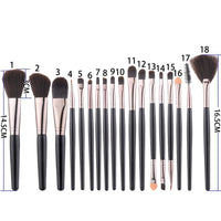 Professional 18Pcs Foundation Makeup Brushes Set Kabuki Eye shadow Eyeliner Mascara Blush Brushes Set Powder Tool Kits