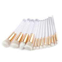 10/12 Pieces Professional Makeup Brushes Synthetic Hair Makeup Tool Set High Quality Crystal Brushes