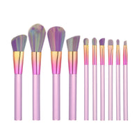 10/12 Pieces Professional Makeup Brushes Synthetic Hair Makeup Tool Set High Quality Crystal Brushes