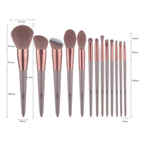 13pcs Natural Hair Makeup Brushes Set Professional for Cosmetic Foundation Powder Blush Eyeshadow Kabuki Blending Brush Tool