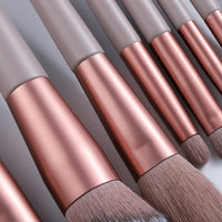 13pcs Natural Hair Makeup Brushes Set Professional for Cosmetic Foundation Powder Blush Eyeshadow Kabuki Blending Brush Tool