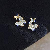 Korean new Zircon butterfly Earrings For Women cute Fake Piercing 2020 punk statement Clip On Earrings Fashion Jewelry Ear Cuffs