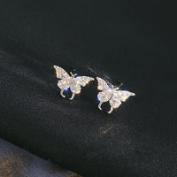 Korean new Zircon butterfly Earrings For Women cute Fake Piercing 2020 punk statement Clip On Earrings Fashion Jewelry Ear Cuffs