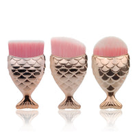 3Pcs/Lot Makeup Professional Mermaid Brushes Set Foundation Blush Cosmetic Beauty Make Up Tools Brochas De Maquillaje