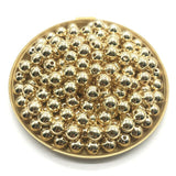 Wholesale 3/4/6/8/10/12mm 30-500pcs Gold/Gun-Metal Plated CCB Round Seed Spacer Beads For Jewelry making DIY