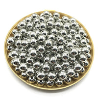 Wholesale 3/4/6/8/10/12mm 30-500pcs Gold/Gun-Metal Plated CCB Round Seed Spacer Beads For Jewelry making DIY