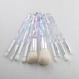 10Pcs/Lot Makeup Brushes Set Cosmetic Blush Powder Foundation Eye Shadow Lip Eyebrow Diamond Make Up Brush Kit Beauty Tools