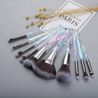 10Pcs/Lot Makeup Brushes Set Cosmetic Blush Powder Foundation Eye Shadow Lip Eyebrow Diamond Make Up Brush Kit Beauty Tools