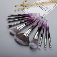 10Pcs/Lot Makeup Brushes Set Cosmetic Blush Powder Foundation Eye Shadow Lip Eyebrow Diamond Make Up Brush Kit Beauty Tools