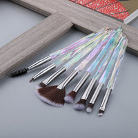 8pcs Diamond Eye Makeup Brushes Set Professional Crystal Eyeshadow Eyebrow High Quality Lip Eyeliner Make Up Brush Kit Tools