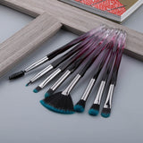 8pcs Diamond Eye Makeup Brushes Set Professional Crystal Eyeshadow Eyebrow High Quality Lip Eyeliner Make Up Brush Kit Tools