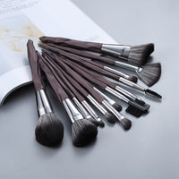 11/13Pcs Super Soft Coffee Diamond Big Makeup Brushes Set Eyebrow Eyelash Spoolies Foundation Brush Tool Brochas Maquillaje