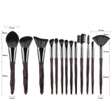 11/13Pcs Super Soft Coffee Diamond Big Makeup Brushes Set Eyebrow Eyelash Spoolies Foundation Brush Tool Brochas Maquillaje