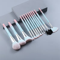 11/13Pcs Super Soft Coffee Diamond Big Makeup Brushes Set Eyebrow Eyelash Spoolies Foundation Brush Tool Brochas Maquillaje