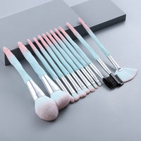 11/13Pcs Super Soft Coffee Diamond Big Makeup Brushes Set Eyebrow Eyelash Spoolies Foundation Brush Tool Brochas Maquillaje