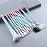 11/13Pcs Super Soft Coffee Diamond Big Makeup Brushes Set Eyebrow Eyelash Spoolies Foundation Brush Tool Brochas Maquillaje