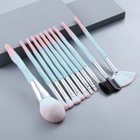 11/13Pcs Super Soft Coffee Diamond Big Makeup Brushes Set Eyebrow Eyelash Spoolies Foundation Brush Tool Brochas Maquillaje