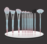 11/13Pcs Super Soft Coffee Diamond Big Makeup Brushes Set Eyebrow Eyelash Spoolies Foundation Brush Tool Brochas Maquillaje