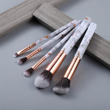 5pcs Marbling Makeup Brushes Set Cosmetic Tools Powder Eye Shadow Foundation Blush Blending Make Up Brush Maquiagem Beauty