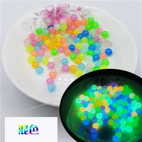 200Pcs 6-12mm Luminous Beads For Jewelry Making Glow In The Dark Acrylic Beads Bracelet Beaded Necklace DIY Woman Men Hole 2mm